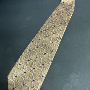 Givenchy Silver and Lavender Wave Design Tie